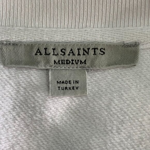 All Saints Women's White Wingan Enrico Long Sleeve Sweatshirt Size Medium - Picture 11 of 14